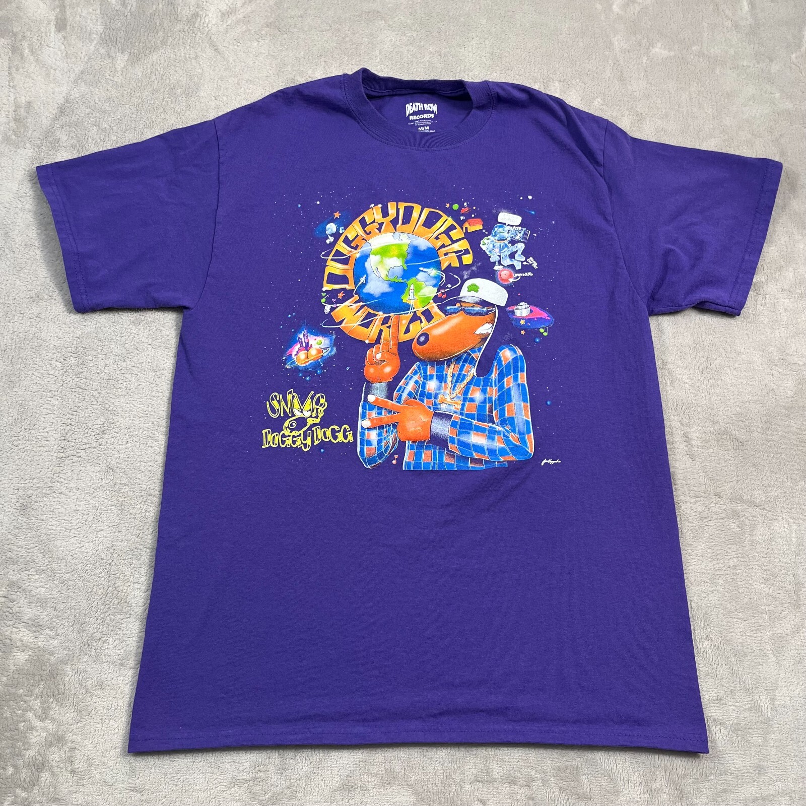 FILA Camicia Death Row Records uomo viola medio Snoop cane cane grafica manica corta