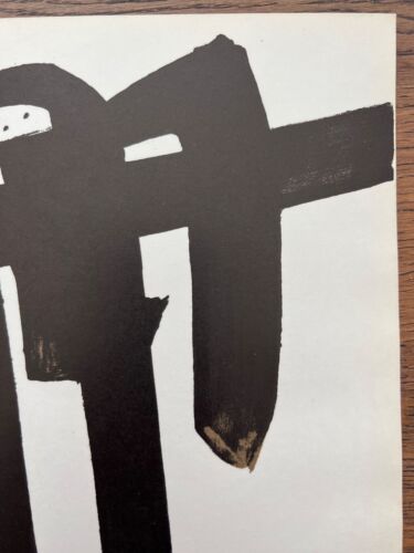 Pierre Soulages Original Stone Lithograph n. 28 Mourlot Print, Paris 1970 Rare - Picture 5 of 8