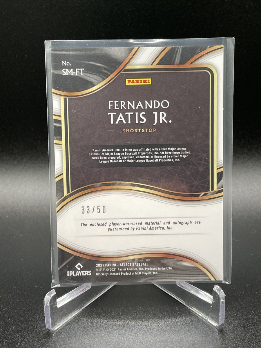 Fernando Tatis Jr 2021 Panini Select Signature Materials Auto 