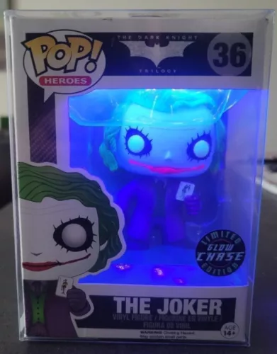 Funko POP The Joker Dark Knight #36 Glow Chase BUILT IN BLACKLIGHT!