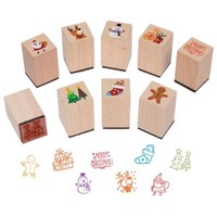 Goki Stempelset Weihnachten Holzstempel Kinderstempel Super QualitäT