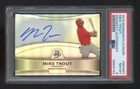 PSA 8 MIKE TROUT 2010 BOWMAN PLATINUM RC AUTOGRAPH SP ON CARD AUTO PERFECT SIGS