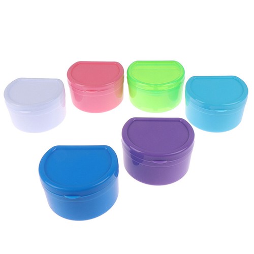Denture Bath Case Dental False Teeth Storage Box with Hanging Net Container - Picture 5 of 24