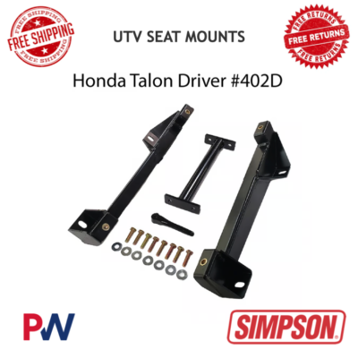 #ad #ad Simpson Racing UTV Seat Mounts Fits Honda Talon Driver Side #402D $94.15