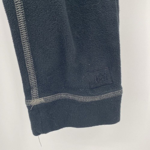 REI kids XS 6-7 Black Fleece Pants Jogger Style Gray Stitching - Picture 2 of 5