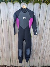 Body Glove Wetsuit PRO 3 3.2mm Women's 7/8 Back Zip Full Suit Black Gray Pink