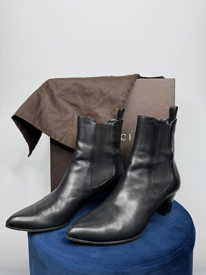 Gucci women boots shoes black size 38.5