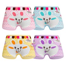 4/10Pcs Girls Boxer Shorts Underwear Briefs 95% Cotton Knickers Age 2-10 years