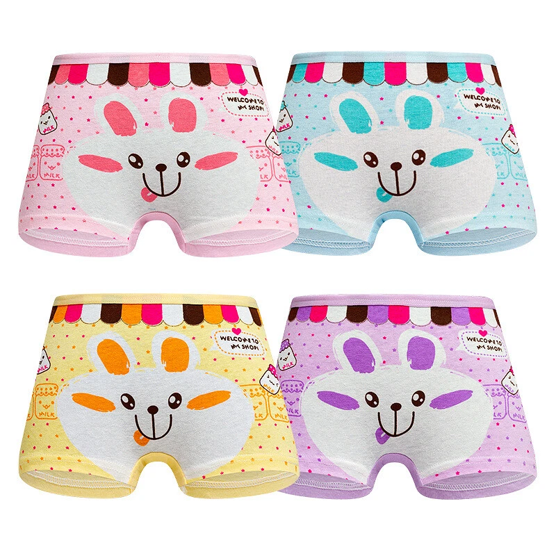 KIDS KEXINS 4/10Pcs Girls Boxer Shorts Underwear Briefs 95% Cotton Knickers Age 2-10 years