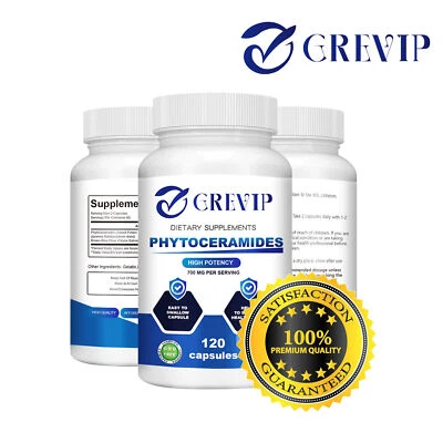 GREVIP 120 piezas fitoceramidas 700 mg - antienvejecimiento, antiarrugas, salud de