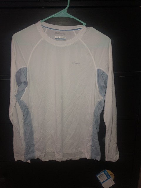 Columbia Women Insect Blocker Shirt Large Bug Shield Long Sleeves Omni