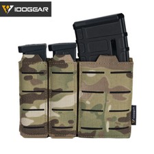 IDOGEAR Tactical Triple Mag Pouch Mag Carrier 9mm 5.56 Molle Pouch Hunting Camo