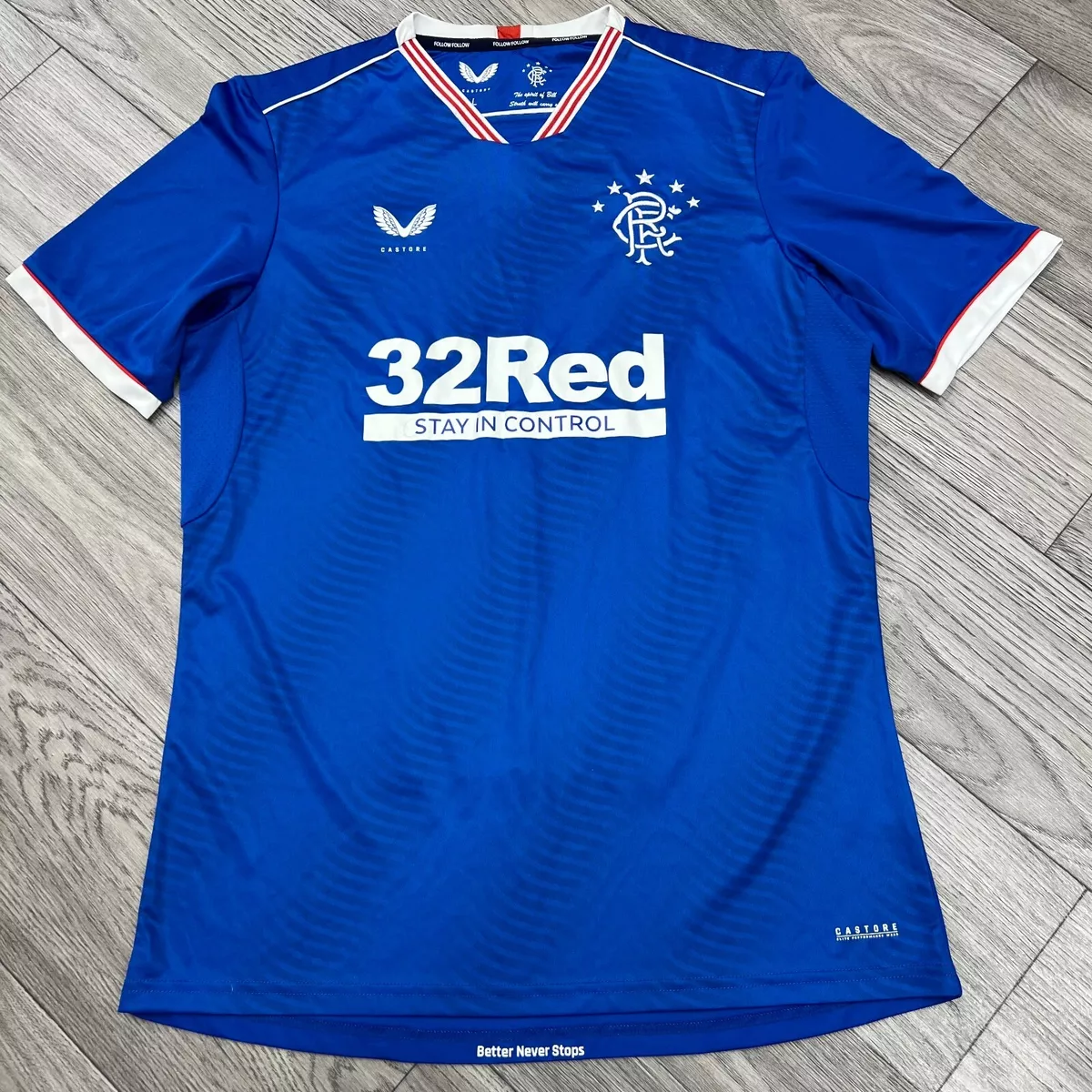 Invitere Calibre ballet Glasgow Rangers 2020/2021 Home Football Shirt Soccer Jersey Size L | eBay