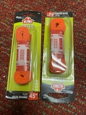 2x KIWI Style Shoe Laces Flat Neon Orange 45 In- 5-6 Eyelets 1752