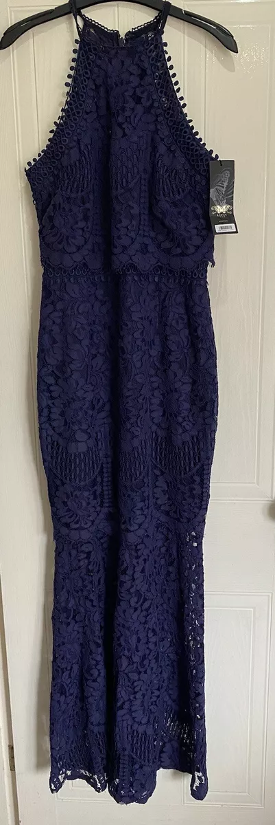 Lipsy navy top fishtail dress