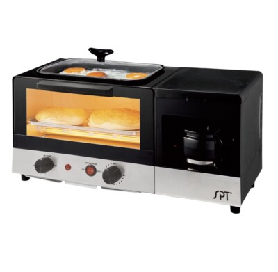 2022 All In One Coffee Machine,toast Oven,flat Grill