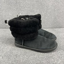 UGG Mini quilted suede sheepskin Boots Toddler 12 Black very faded