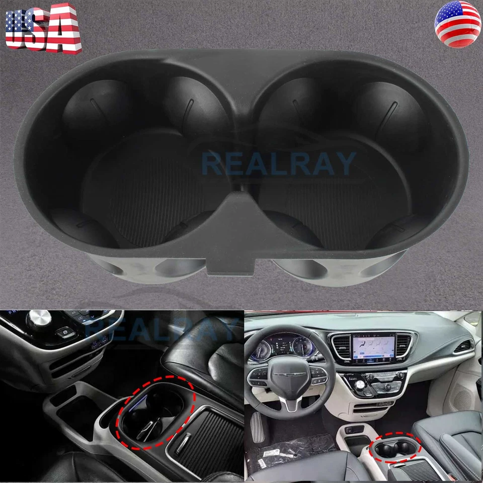 Para Consola Chrysler Pacifica Voyager 2017-2024 Portavasos Forro Inserto NUEVO Foto 3 de 4