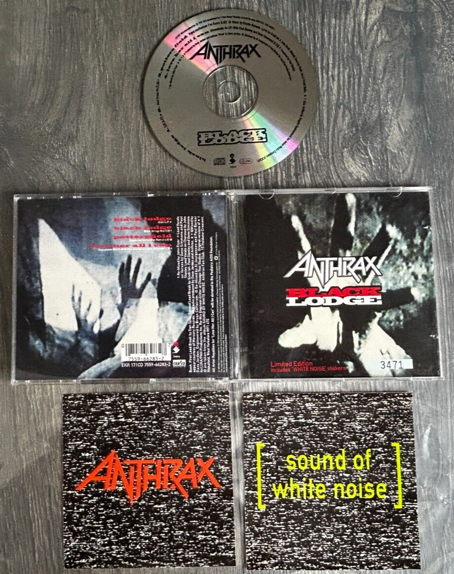 ANTHRAX CD Black Lodge Ltd Ed Stickers KISS CD Love Her All I Can