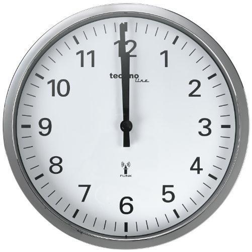 TechnoLine WT 8950 Orologio da Parete Radio, Argento, 30x5x30 cm
