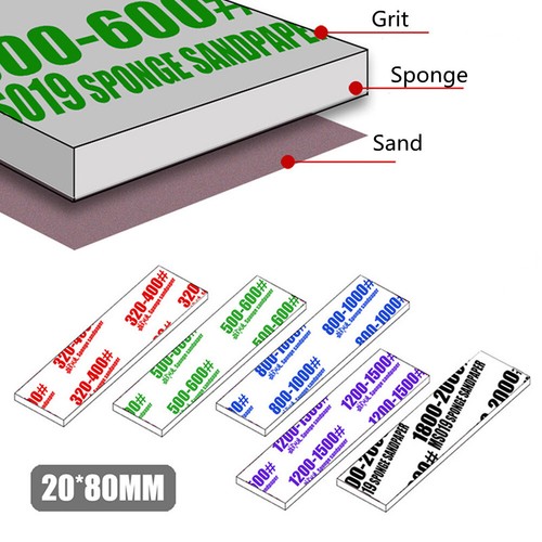 10x 320-2000# Model Tool Sanding Sponge Surface Polishing Sandpaper for Gundam d - Picture 7 of 16