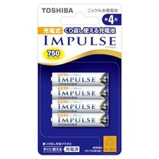 TNH-4A 4P Toshiba Impulse 750Mah Aaasize Nimh Rechargeable Battery 4Pack F S W 8.09 per battery