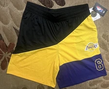 Lebron James #6 Los Angeles Lakers Athletic Basketball Shorts UNK Mens Large LAL