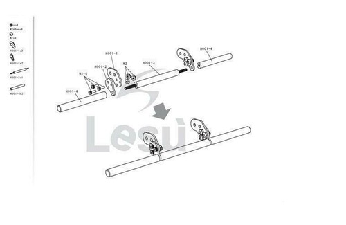 LESU 1/14 for Tamiya RC Tractor Truck Trailer Car Metal Upgraded Rear Bumper Bar - Picture 4 of 4