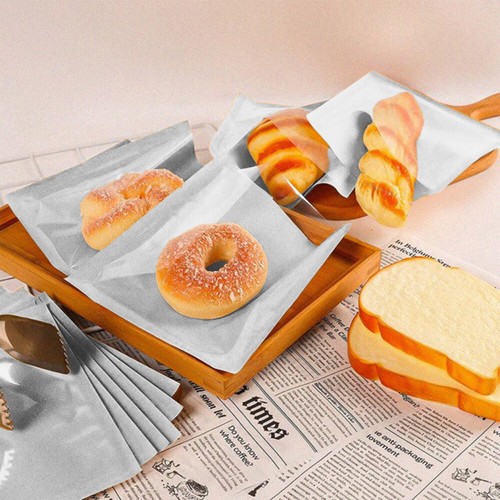 Borsa di carta anteriore pellicola cellophane borsa trasparente finestra marrone per torta, carta, dessert - Foto 2 di 6