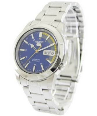 Seiko 5 Automatic 21 Jewels Blue Quarter Speed Dial Look SNKK27K1 30M Mens Watch