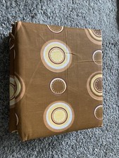 Premium Imported Luxury Queen Bed Sheet Set Brown Circles 4 Piece Set New