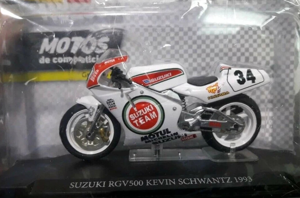 Suzuki RGV500 Kevin Schwantz 1993 Rare Racing Motorcycle Bike Diecast Scale 1:24 - Image 2 of 2