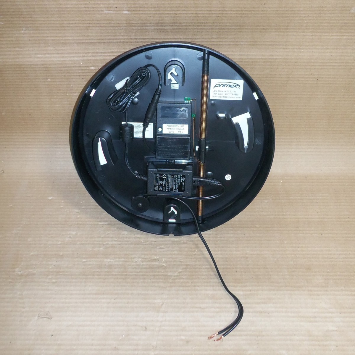 PRIMEX 12 INCH AC WALL CLOCK Y303-1 XR RADIO M3.5 ASSY 14155E FIRE