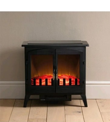Dunelm electrical heater 3 Sided Glass Double Door Stove 2Kw RRP £179 | eBay