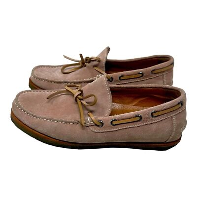 New Republic by Mark McNairy Leather Tie Taupe Pink Suede  display picture 1