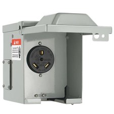 30A RV Power Outlet Box 125/250V Lockable Weatherproof NEMA TT-30R for RV Camper