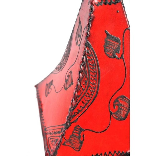 Oriental Marroquí Lámpara de Pie de Cuero Lámpara Lámpara Henna - Imagen 7 de 16