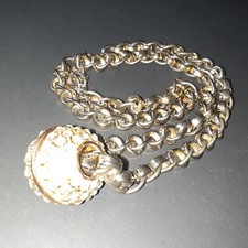 Vintage Disco Ball Necklace 24" or 18" Two Lobster Claps Adjustable Heavy Chain