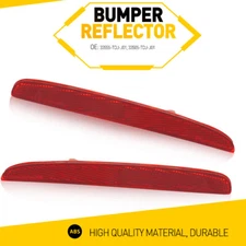 Fits 2017-2021 Honda Civic Hatchback Red Lens Rear Reflectors Bumper Assemblies