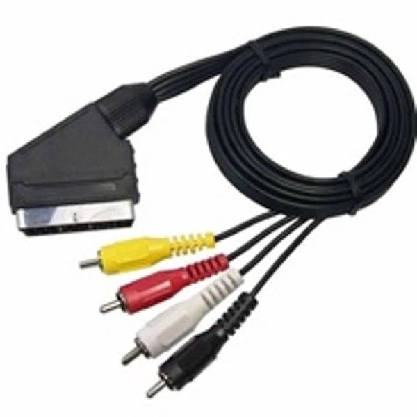 CABLE SCART EUROCONECTOR MACHO A 4 RCA MACHO DE 1,5 m. AUDIO VIDEO - Imagen 2 de 2