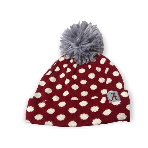 Polka Dots Cuffed Knit Hat 