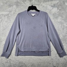 Athleta Sweatshirt Womens Small Purple Long Sleeve Crew Neck - stained