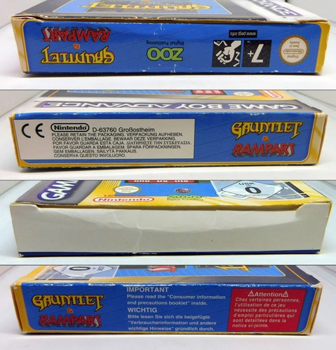 2 in 1: Gauntlet / Rampart - by Zoo - Nintendo Game Boy Advanced GBA - Bild 4 von 4