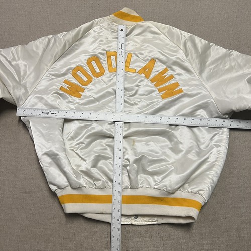 Vintage Delong Woodlawn Jacket Mens XL 80s Birmingham Satin Letterman Style Coat - Picture 12 of 12