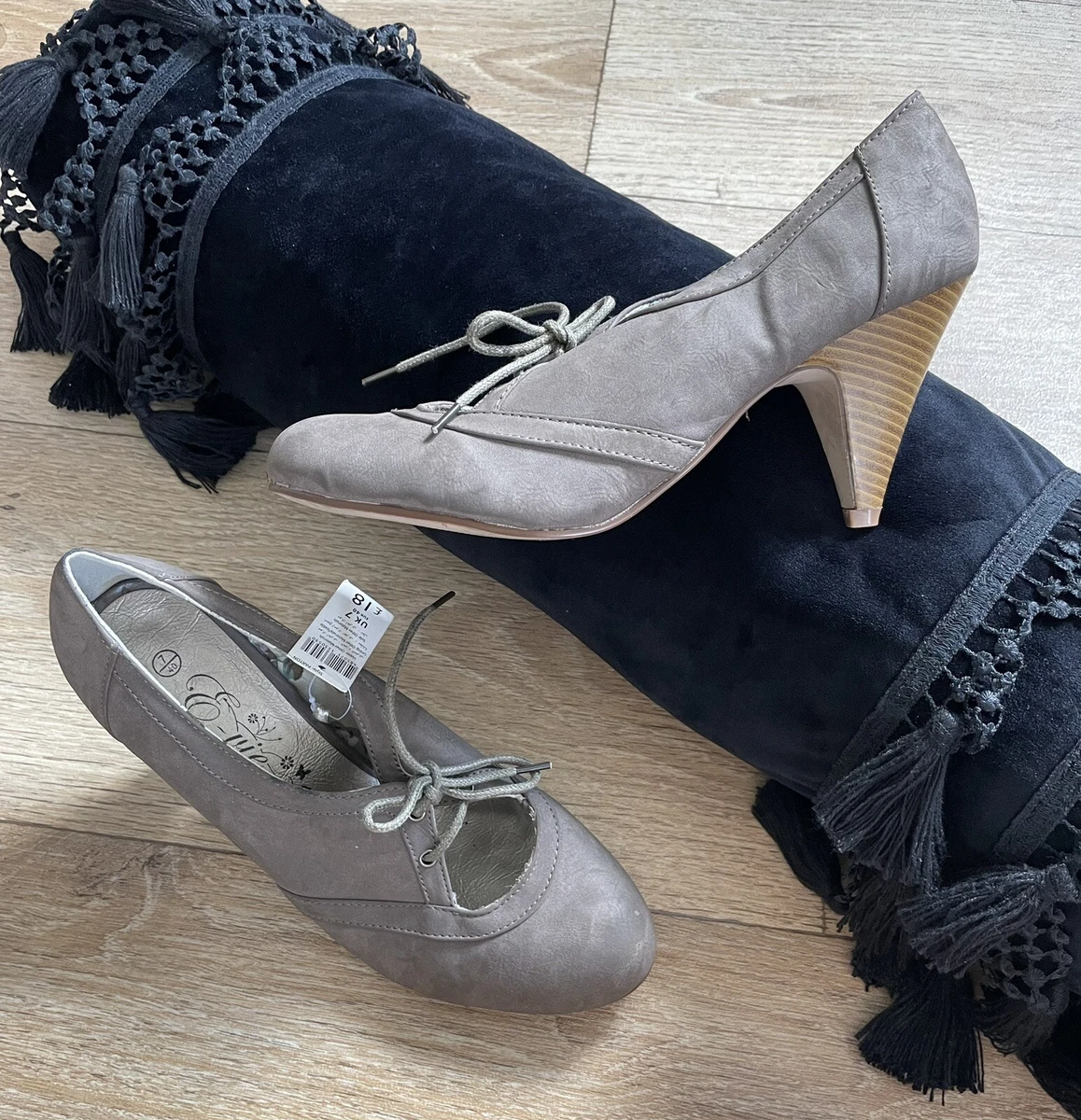 Dark gray hotsell high heels