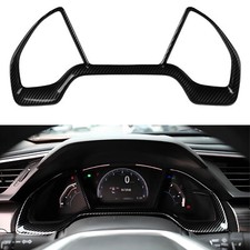 Dashboard Panel Frame Cover Trim For Honda Civic 2016-2021 Carbon Fiber Texture Dashboard Panel Frame Cover Trim For Honda Civic 2016-2021 Carbon Fiber Texture