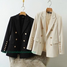 Double-breasted Blazers Women Long Sleeve Coats Woman Office Lady Blazer Jackets