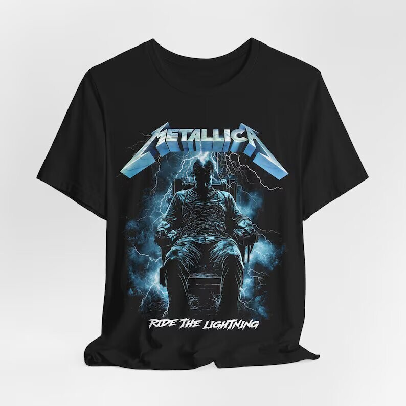 NEW! Metallica Ride The Lightning T-shirt, Graphic T-shirt, Size S to 5XL