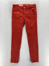 Pilcro and the Letterpress Stet Women's 27 Red Soft Corduroy Skinny Leg Pants