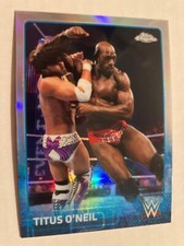 Titus O’Neil 2015 topps chrome refractor wwe insert WRESTLING CARD see scans